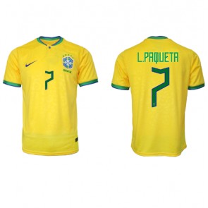 Brazylia Lucas Paqueta #7 Koszulka Podstawowych MŚ 2022 Krótki Rękaw